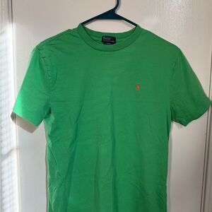 Polo Ralph Lauren Boys Crewneck T-Shirt – Green w/ Orange Pony – Size L (14–16)